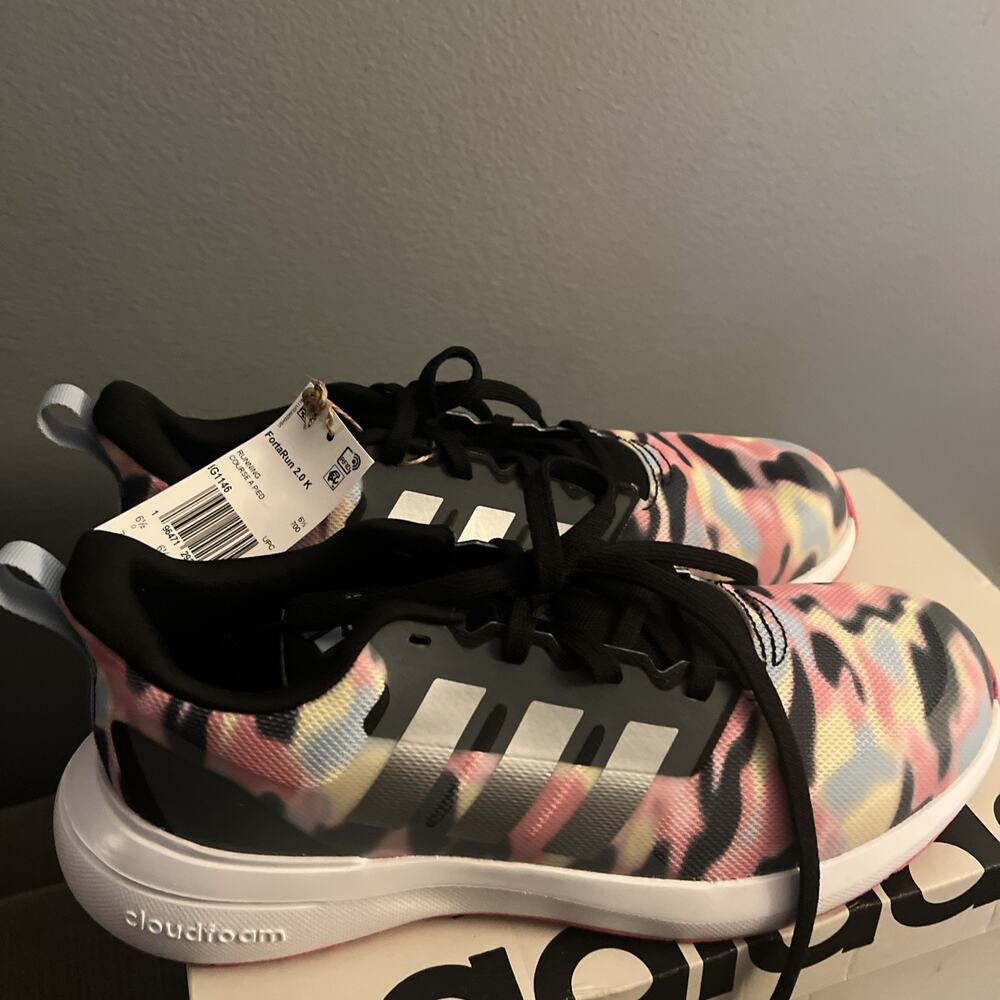 adidas Fortarun 7k 7 kids. tye dye Cloudfoam New In Box